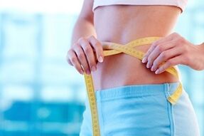 измерване на талията по време на загуба на тегло за една седмица със 7 кг